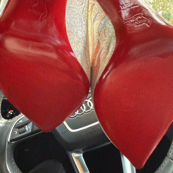 Christian Louboutin Pigalle Follies Lurex Flame Pointed Toe Pump Shoes 41/10 - Picture 3 of 3